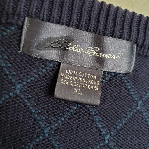EDDIE BAUER sweater vest 2000s oversized - Picture 5 of 7